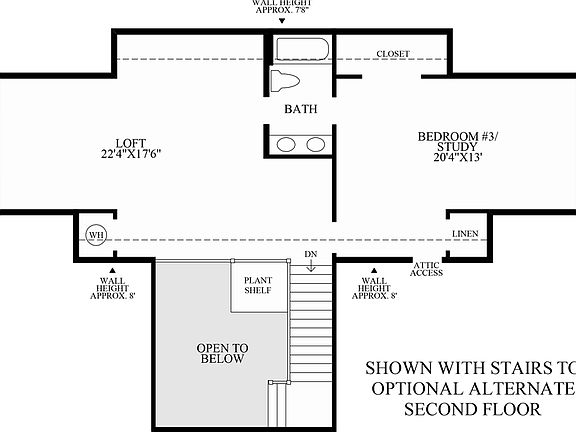 Optional Stairs to Alternate 2nd Floor