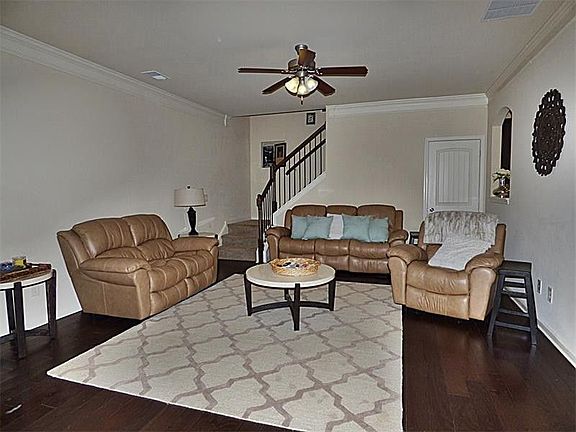 Family Room with Stairs Up.