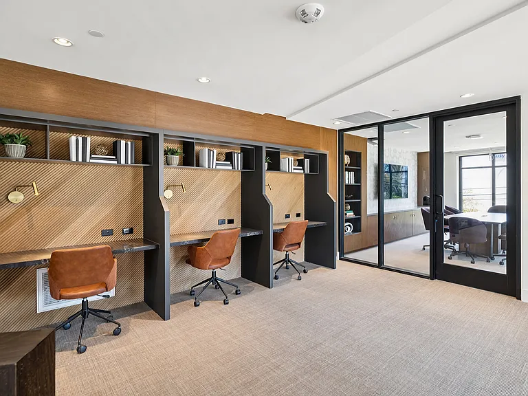 Co-working built-in desks