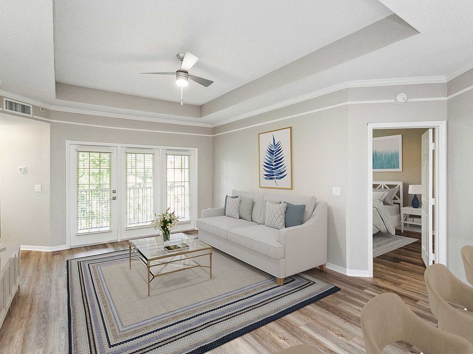 Living Room with Wood-Style Flooring