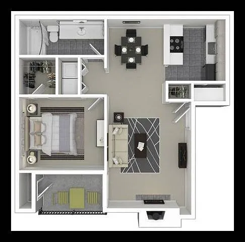 Floor plan 1BR/1BA - Pennsylvania