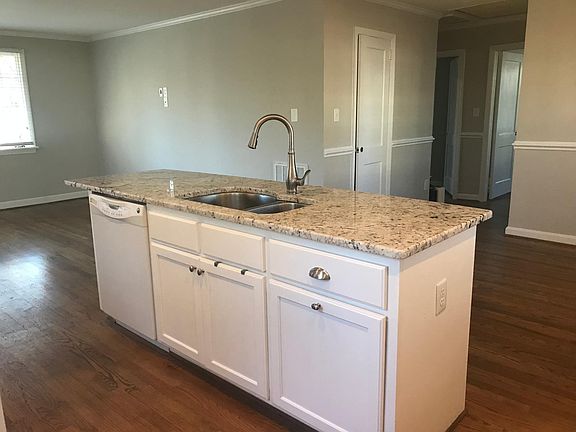 Kitchen open to Living area