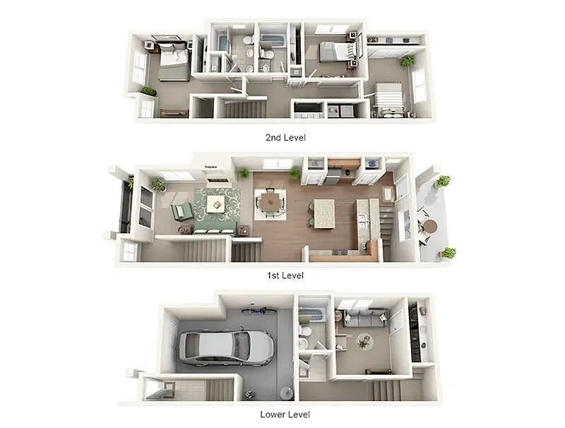 Floor plan 4BD, 2BTH