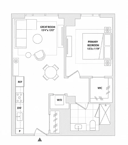 Floor plan 1 BED C5