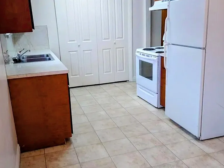 Laundry hook-ups in the kitchen