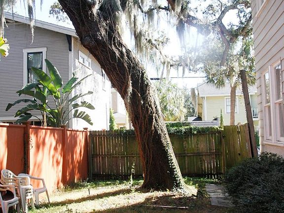 side yard facing south