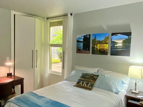 Bedroom 2 with partial view of lake