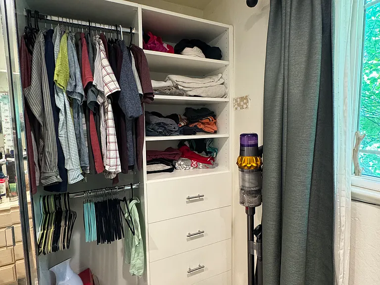 Master bedroom furnished closet