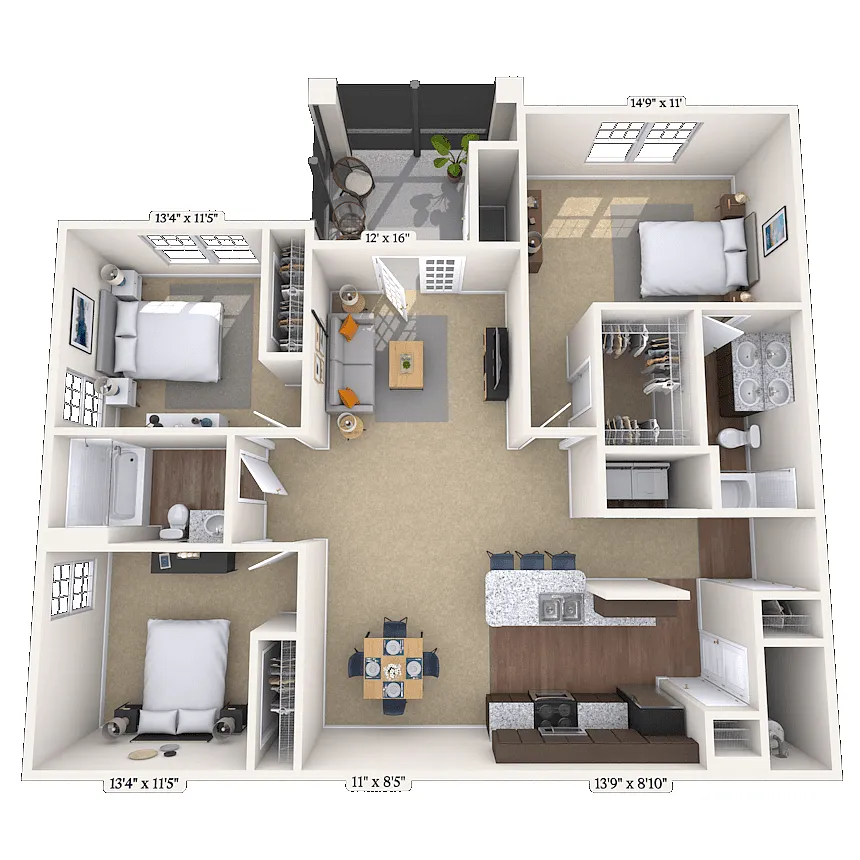 Floor plan Monroe