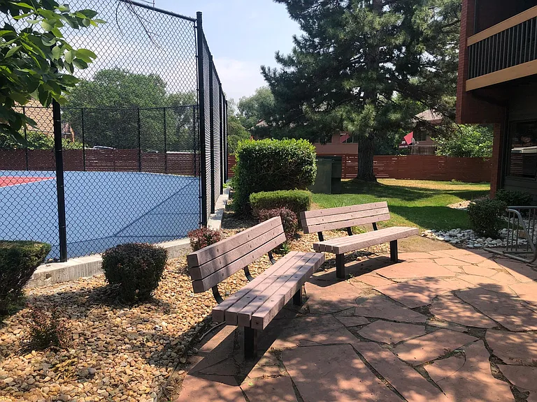 Sit at the tennis courts and relax
