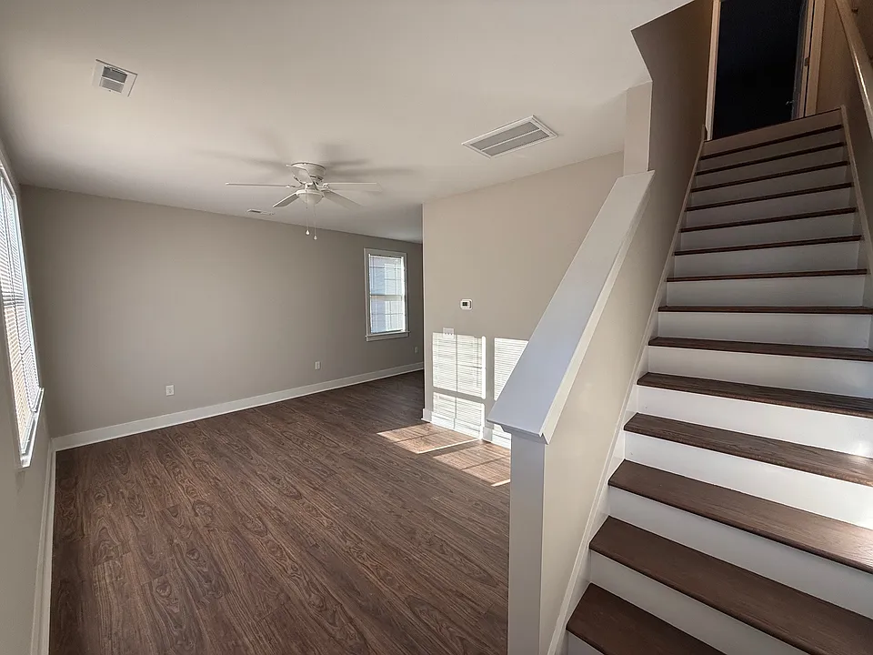 Entryway and into the living area.