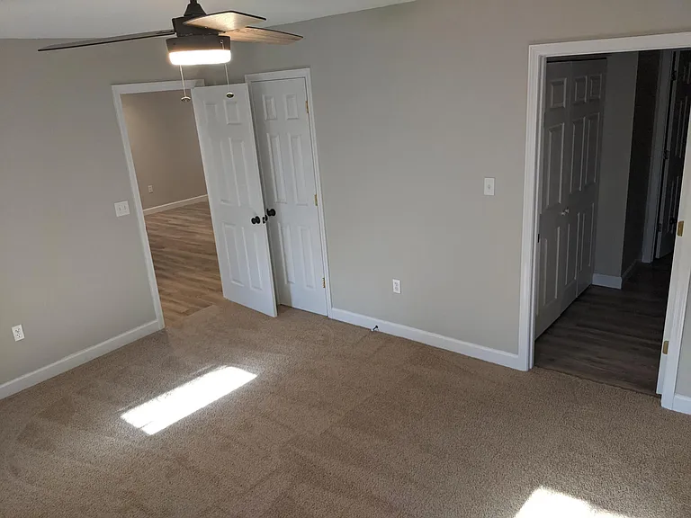 Master bedroom off of living room