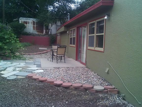 Fully fenced and private backyard with patio.