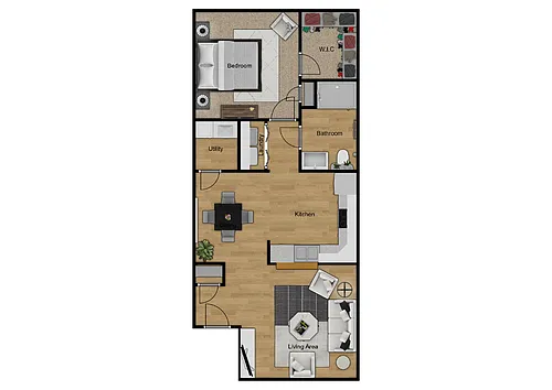 Floor plan 1X1