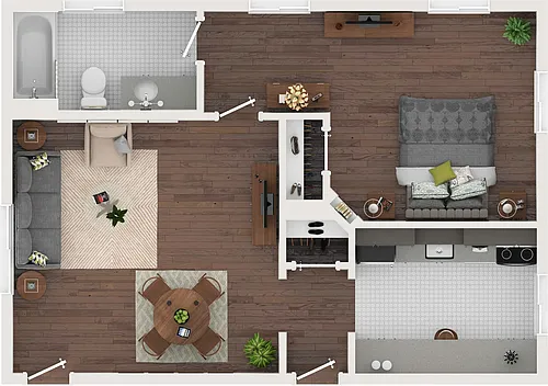Floor plan Library Park I | A1