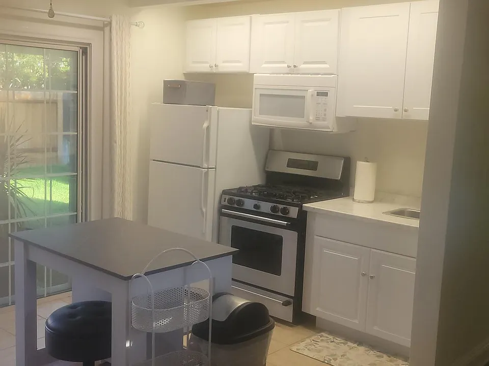 Kitchen and island