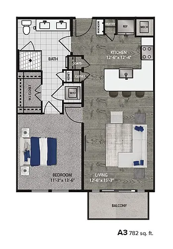 Floor plan A3 Essential Housing