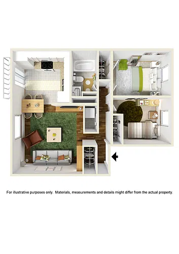 Floor plan Hudson South 2x1f