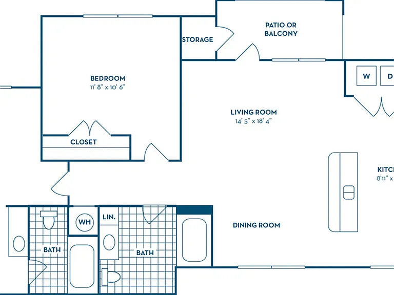 2 Bedroom | 2 Bath | 1080 SF | Attached Garage 2 Bedroom | 2 Bath | 1080 SF | Attached Garage