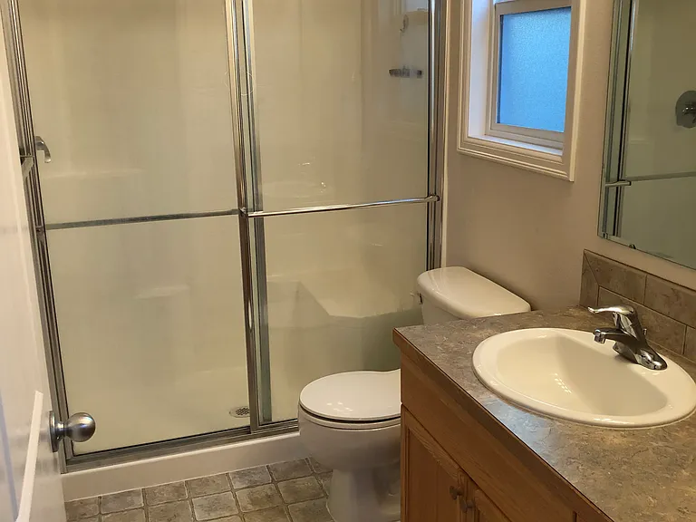 Master ensuite bathroom, bathroom has new floor and shower door not pictured.