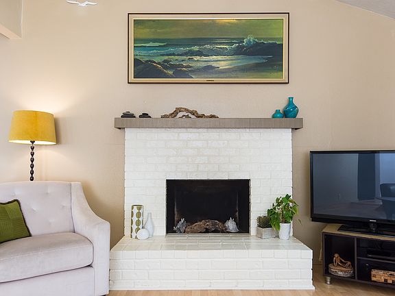 Wood burning fireplace!