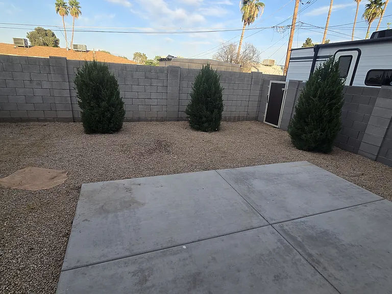 Private backyard from your master bedroom.