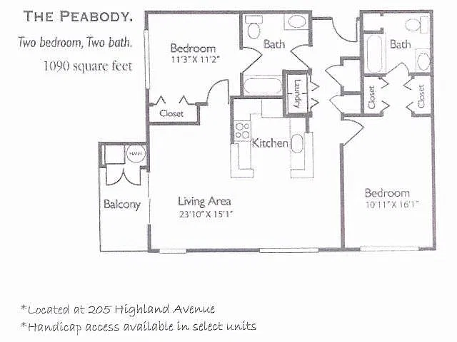 Floor plan The Peabody