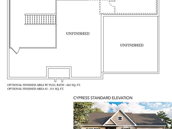 The Cypress Optional Finished Basement Plan