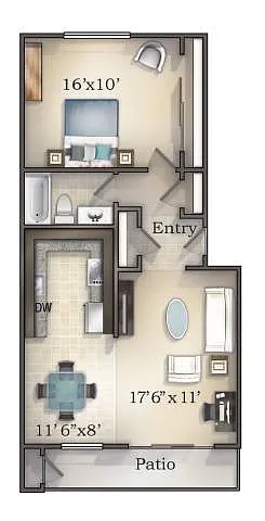 Floor plan One Bedroom