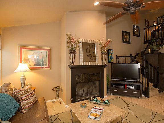 Enjoy the cozy ambiance of a fire