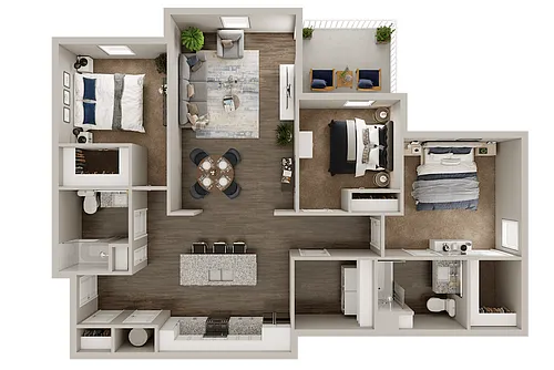 Floor plan Three Bedroom