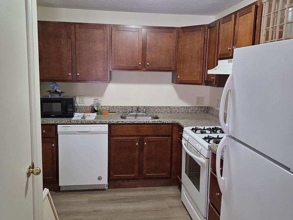 View of kitchen from living room.