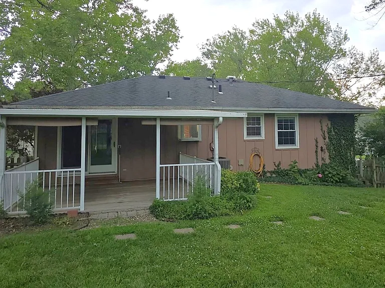 Backyard, covered patio