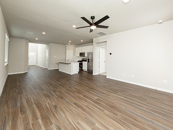 Family Room to Dining Area and Kitchen