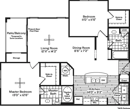 Garrett West - FAB - 2 Beds - 2 Baths - 1088 Sq. ft.