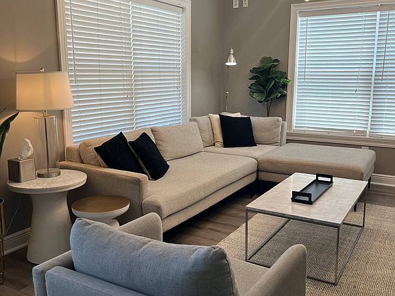Large open concept, modern living room.