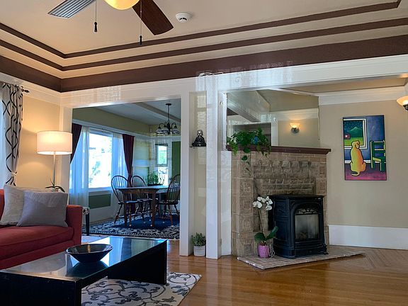 Living room into the dining room