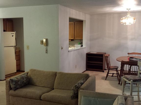 Living room and dining room