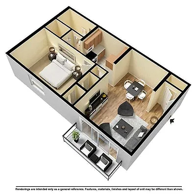 Floor plan 1 BED STUDIO