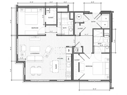 Floor plan 2BR-Corner-C