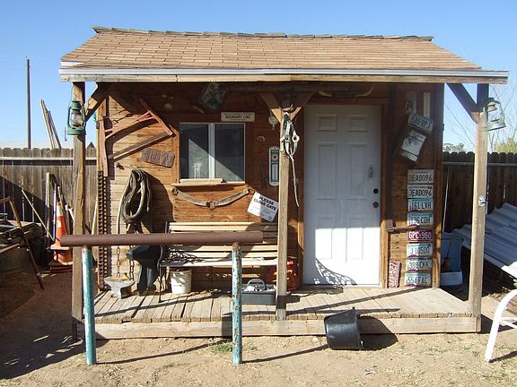 "western" style tack shed