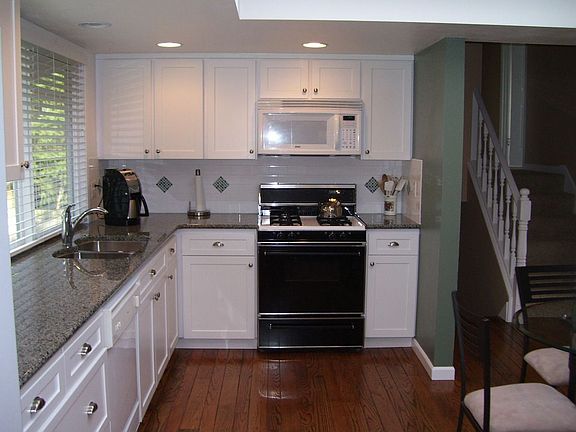 Skylights in the remodeled kitchen add light in our NW winters.