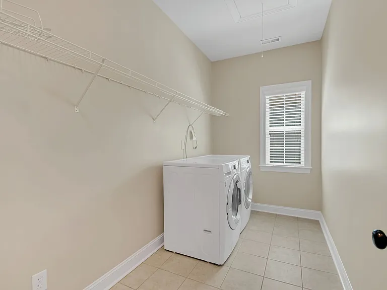 Laundry includes washer and dryer
