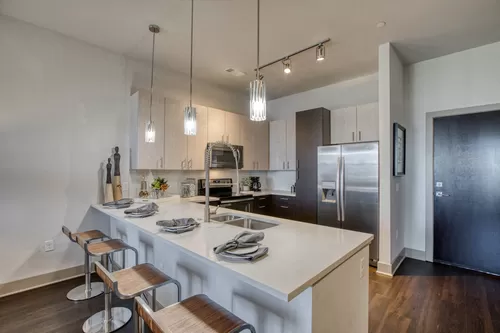 Chef-inspired kitchens feature stainless steel appliances - Centric LoHi by Windsor