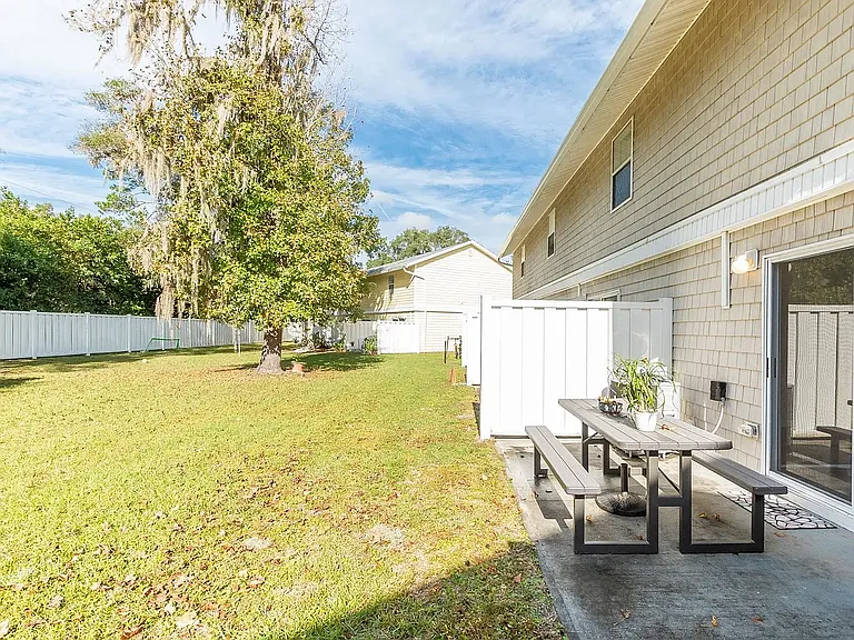 Patio and backyard