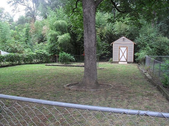 fenced in back yard
