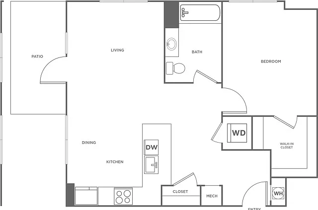 One Bedroom One Bath (773 SF) One Bedroom One Bath (773 SF)