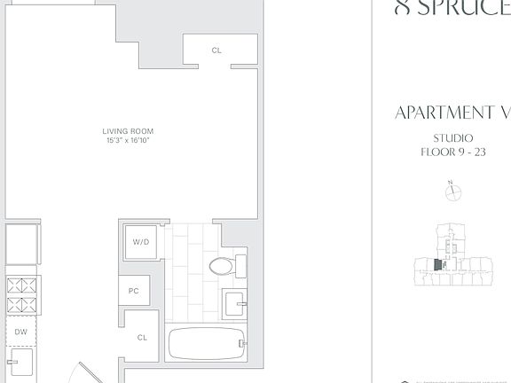 2nd image of 8 Spruce St APT 11V
