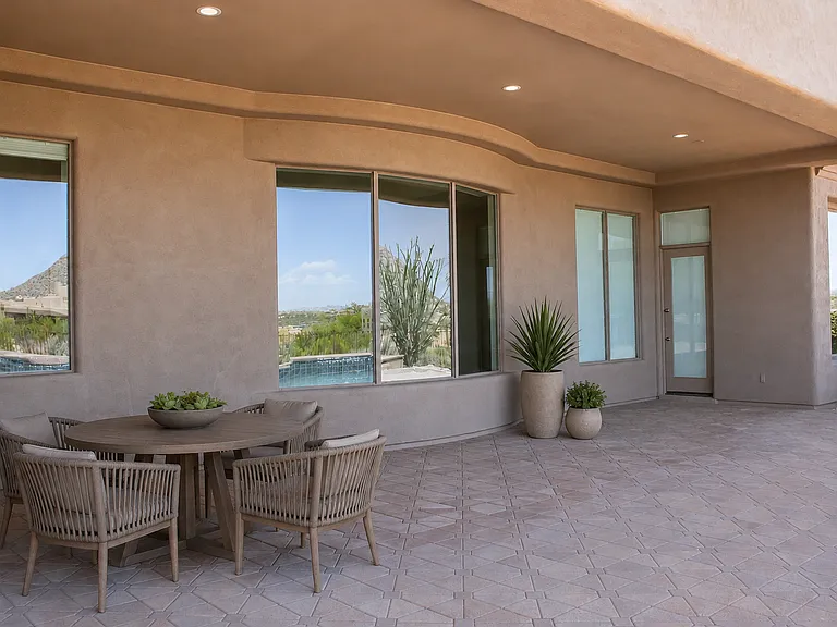 Covered Outdoor Living Area-Virtually Staged