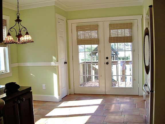 doors open to backyard